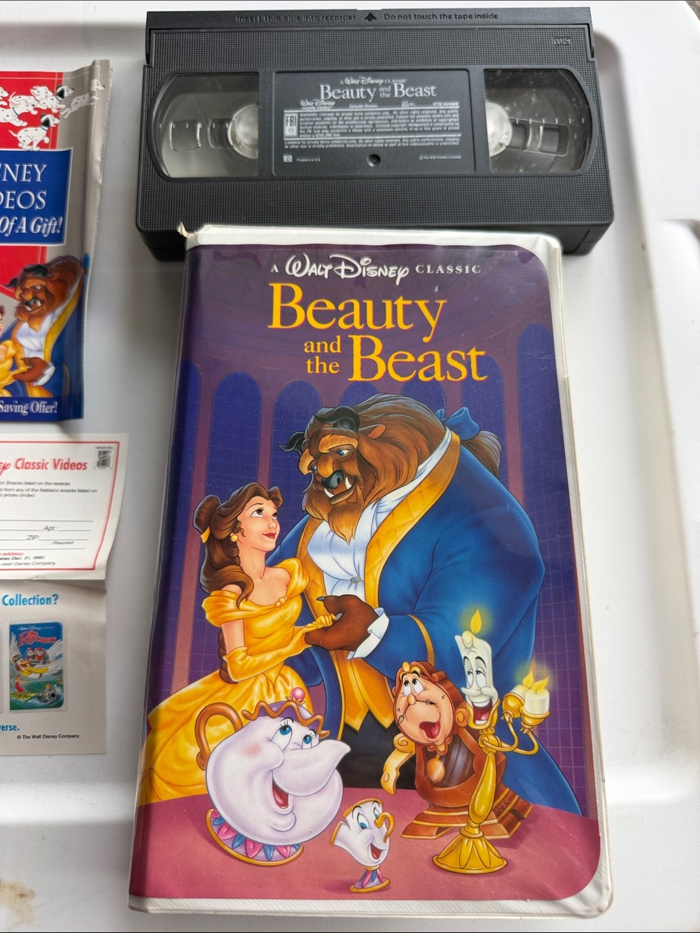 Disney Beauty and the Beast VHS — Purple Cover Art